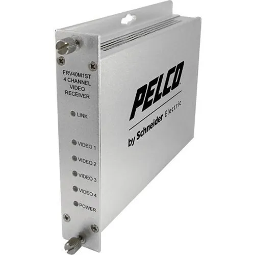 Pelco FTV40M1ST 4-Channel Video Fiber Transmitter, ST Connector
