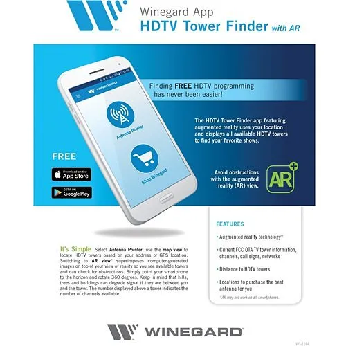 Winegard FV-30BB Freevision Indoor Outdoor UHF VHF Antenna
