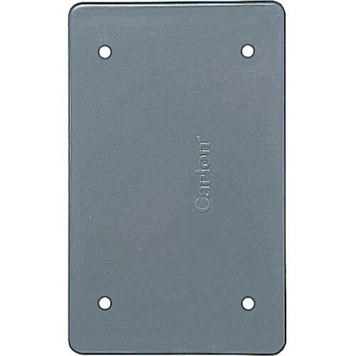 ABB E980CN-CAR Carlon 1-Gang Weatherproof Blank Cover, Gray