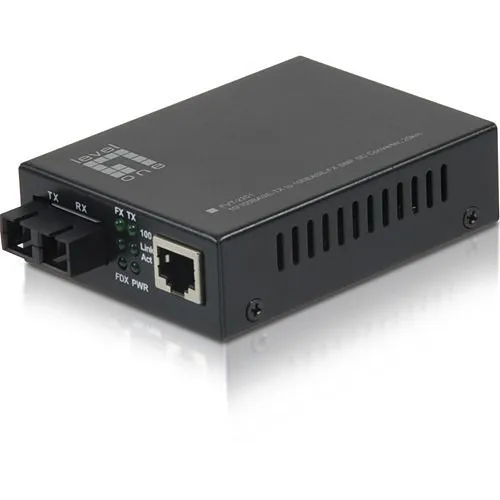 Levelone Fvt-2201 10/100base-Tx To 100base-Fx SMF SC Mini Media Converter, 20km