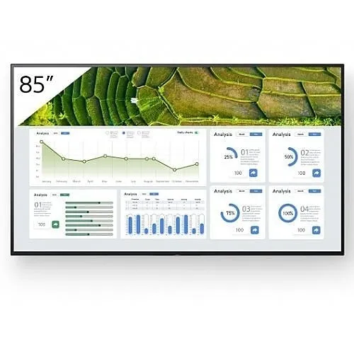 Sony Pro FW85BZ30L BRAVIA 85" 4K HDR Professional Display, 24-7 Operation, Portrait-Tilt, Pro-Mode, Airplay and Chromecast