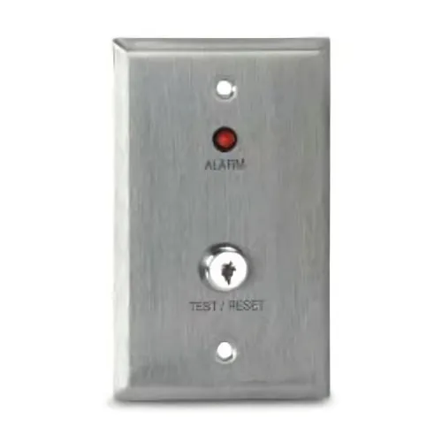 Napco FWC-FSLC-DUCTRA Fire System Remote Indicator Plate with LED Indicator and Key Reset