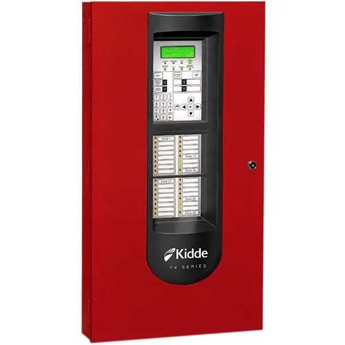 Kidde FX-1000 FX-Series 4-Loop Intelligent Addressable Fire Alarm System with One 250-Point Loop Installed, 1,000 Point Capacity, NACs and Surface Mount Enclosure, Red