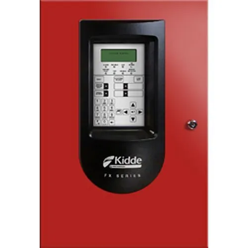 Kidde FX-64R 1-Loop Intelligent Fire Alarm System with 64-Point Capacity, NACs, Surface Mount Enclosure, Red