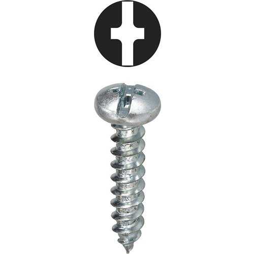 Dottie 2WS8114 #8 1-1/4" Phillips/Slotted Pan Head Sheet Metal Screw, 100-Pack
