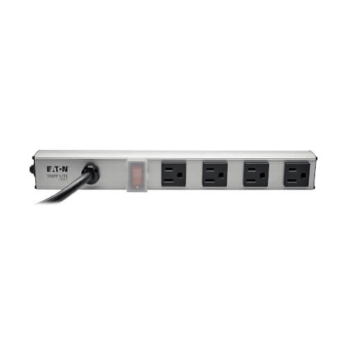 Eaton Tripp Lite PS120410 4-Outlet Power Strip, NEMA 5-15P Plug, 10' (3.05m) Cord, 12"
