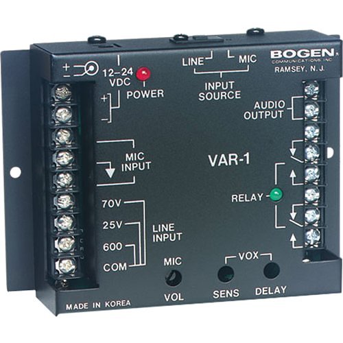 Bogen VAR1 Voice Activated Relay for 70V Paging Systems