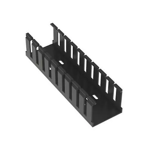 Panduit G2X2BL6 Panduct Wide Slot Wiring Duct,  Mounting Holes 2.12" x 2.25", 6' Long, Black