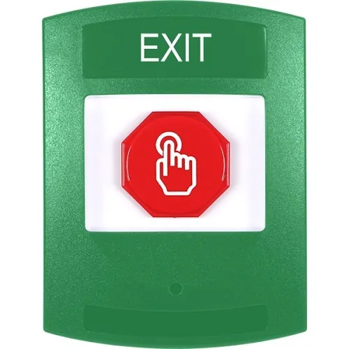 STI G3A105XT-EN G3 Series Multipurpose Push Button, No Camera, No Cover, Momentary, EXIT Label, English, Green