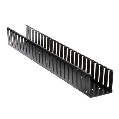 Panduit G3X3BL6 Panduct Wide Slot Wiring Duct, Mounting Holes 3.12" x 3.25", 6' Long, Black