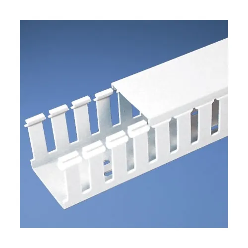 Panduit G3X3WH6-A Panduct PVC Wide Slot Adhesive Base Wiring Duct, 6x3"x3", 6-Pack, White