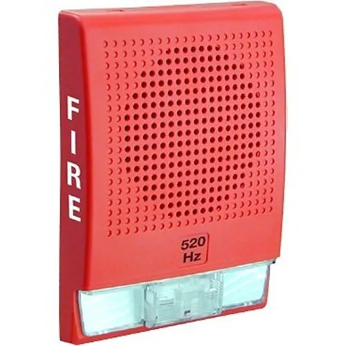 Edwards Signaling G4LFRN-H Genesis G4LF Series Low Frequency Horn, 24V DC NO Markings, Red