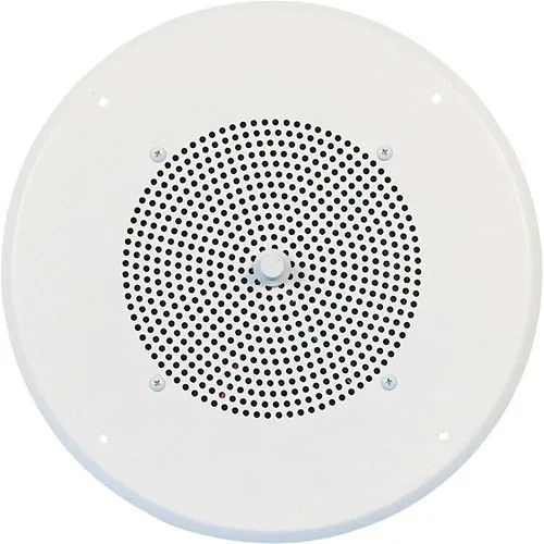 Speco G86T 86 Series 8" 70/25V Classic Grille In-Ceiling Speaker with Volume Control Knob, White