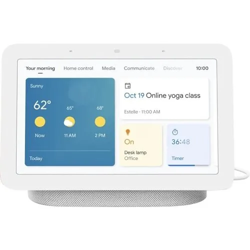 Google Nest Hub Smart Display with Google Assistant, 2nd Generation, Chalk (GA01331-US)