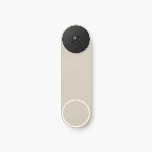 Google Nest Doorbell, Battery Powered, Linen (GA03013-US)