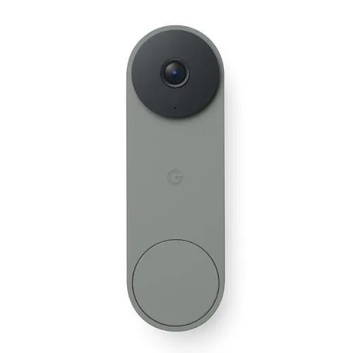 Google Nest Doorbell Wired 3rd Gen, Hazel (GA09968-US)