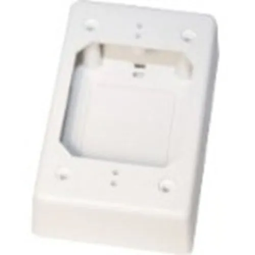 Perplas GBWH-12 Raceway Series Single Gang Box, 3.37" 5.12" 1.68", White