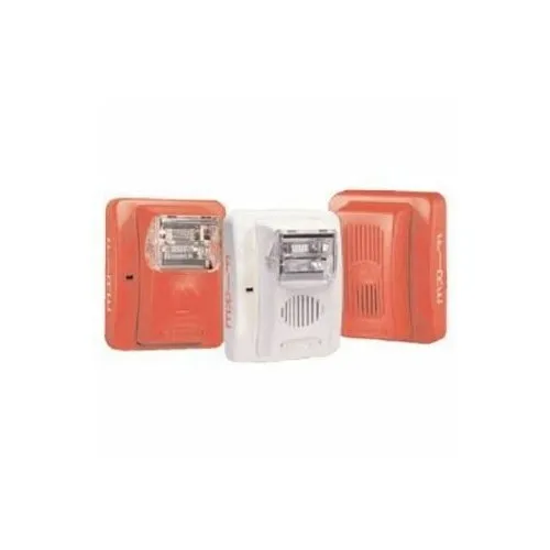 Gentex GEC24-177WW GEC Low Profile Evacuation Horn/Strobe, 177CD, Wall Mount, White Faceplate