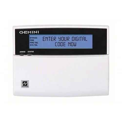 Napco GEM-DK1CA Gemini DK Series Door Style Keypad with EZ Programming, LCD Display, 4-Zone Expander
