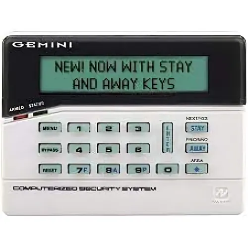 Napco GEMC-FK1-WHT Fire Keypad with 2-Line and  32-Character Alphanumeric LCD Display for Gemini C-Series (GEMC) System, White