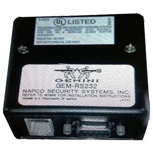 Napco GEMC-RS232 Fire Adapter for Serial Output From GEMC Panel and Burglary Systems