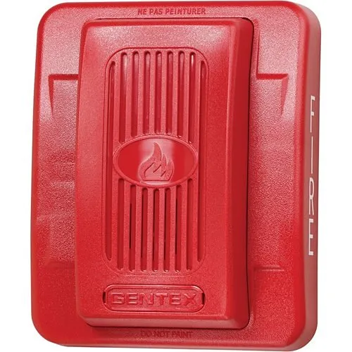 Gentex GES24-1575PWR Strobe, Wall Mount, No Lettering, Red