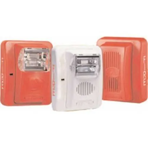 Gentex GEC24-15/75WW GEC Low Profile Evacuation Horn/Strobe, 15/75CD, Wall Mount, White Faceplate