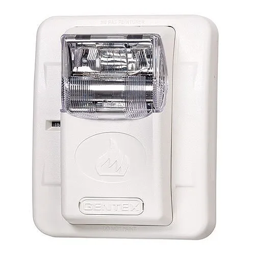 Gentex GES24-177WW Commander2 Strobe Only, Fixed 177CD Strobe, Wall Mount, White Faceplate