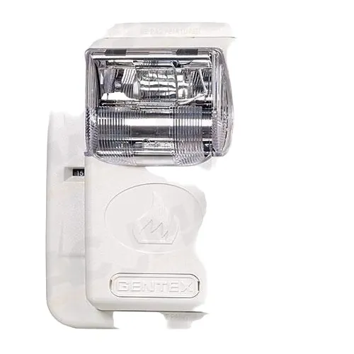 Gentex GES3-12PW GES3 12V DC Selectable Candela, Low Profile Evacuation Strobe, White Faceplate
