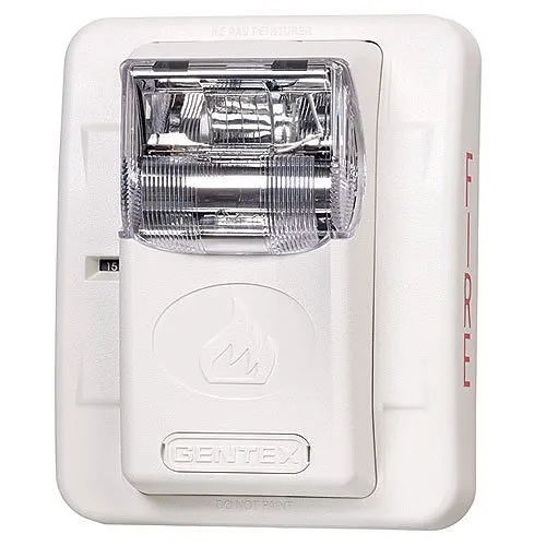 Gentex GES3-24WW Commander3 Series Selectable Candela Evacuation Strobe, 24VDC, White