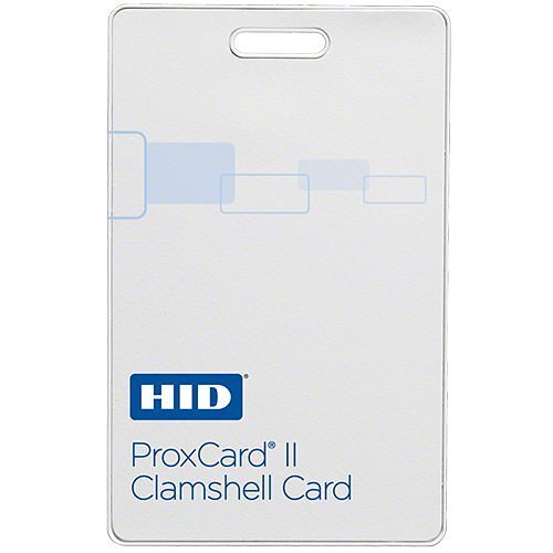 HID 1326LGSMV ProxCard II 1326 Clamshell Smart Card, Programmed, Glossy Front, HID Logo Back, Matching Numbers, Vertical Slot, White