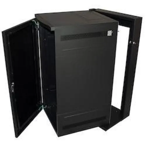 Great Lakes GL24WMCMP-B-SH-00-00 24" WMCM Wall Mount, 12RMU, Plexi Door with Swing Handle, Black