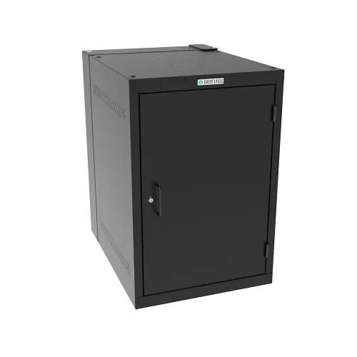 Great Lakes GL36WDS-B-00 WD Wall Mount, 36" (18U), Solid Door, Black