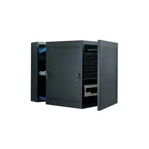 Great Lakes GL48WM Wall Mount Enclosure with Plexi Door, 25U, 48", Black