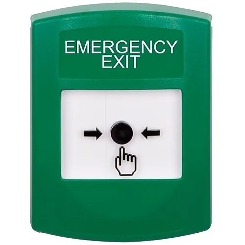 STI GLR101EX-EN Push Button Indoor Only No Cover Key-to-Reset, Green
