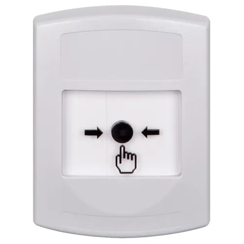 STI GLR301NT-EN Indoor Only No Cover Key-to-Reset Push Button with No Text Label English, White