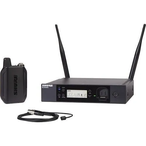 Shure GLXD14R+/93-Z3 GLX-D+ Dual-Band Digital Wireless Rack System with WL93 Lavalier Microphone, Z3: 2.4/5.8 GHz