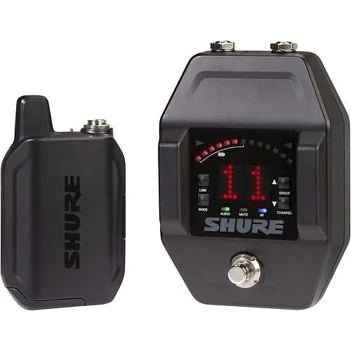 Shure GLXD16+-Z3 Digital Wireless Guitar Pedal System, 2.4/5.8 GHz, Black