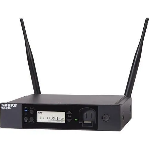 Shure GLXD4R+=-Z3 GLX-D+ Series Digital Wireless Dual Band Half-Rack Receiver, Z3 Band, Black