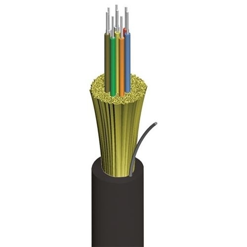 AFL KQ006C541801-BIF Fiber Optic Plenum Cable, OM4 Multimode Tight Buffer, Indoor/Outdoor, Black