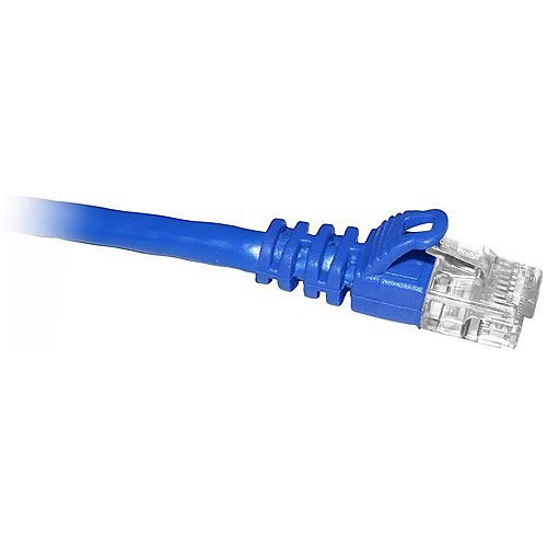 CP Technologies C6-BL-03-S CAT6 28/4 Stranded 3' (0.9144m) Copper Patch Cord, Slim Line Premium Clear Claw Boot, 550MHz, Blue