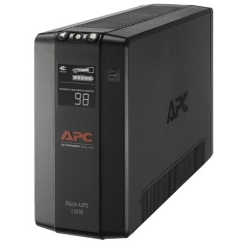 APC BX1000M Back-UPS 1000, 1000VA, 120V, Compact Tower, AVR, LCD, NEMA Outlets, 4-Surge