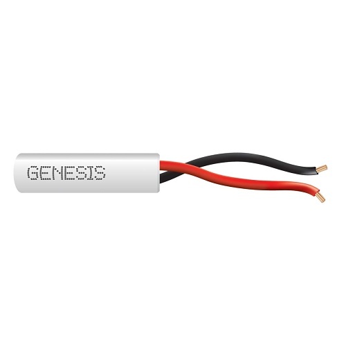 Genesis 21025501 22/2 Stranded Unshielded Cable, Riser, CMR, FT4, 500' (152.4 m) Pull Box, White