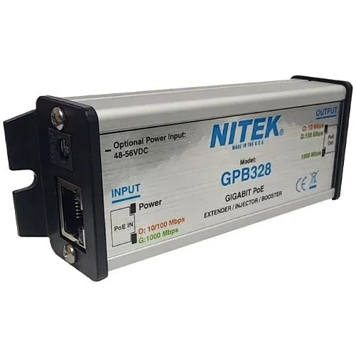 Nitek GPB328-WS1 Gigabit Poe Extender, Injector and Boost
