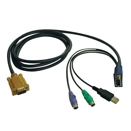 Eaton Tripp Lite P778-010 USB/PS2 Combo Cable for B020-U08/U16 KVM Switches, 10' (3m)