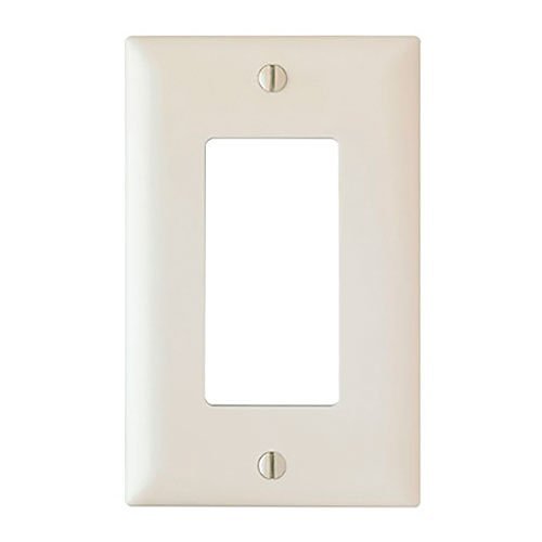 Pass & Seymour TP26LA Trademaster Thermoplastic 1-Gang Decorator Wall Plate, Almond (M20)