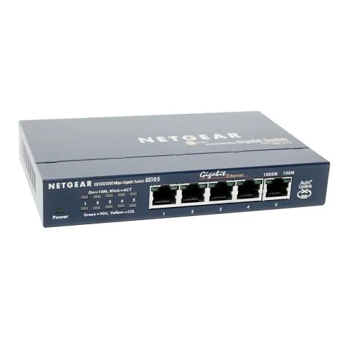 Netgear GS105 5-Port Gigabit Ethernet Unmanaged Switch