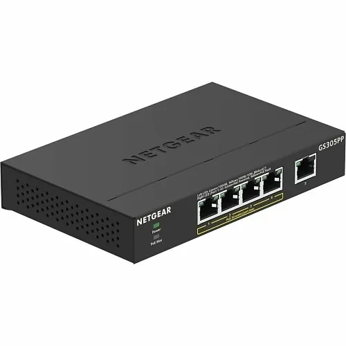 Netgear GS305PP-300NAS 5-Port PoE/PoE+ Gigabit Ethernet Unmanaged Network Switch
