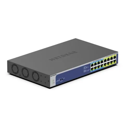 Netgear GS516UP 16-Port Gigabit Ethernet High-Power PoE+ Unmanaged Switch with 8-Ports PoE++ (380W)
