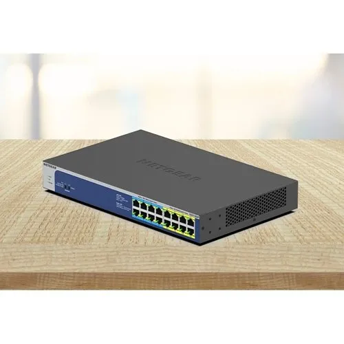 Netgear GS516UP 16-Port Gigabit Ethernet High-Power PoE+ Unmanaged Switch with 8-Ports PoE++ (380W)